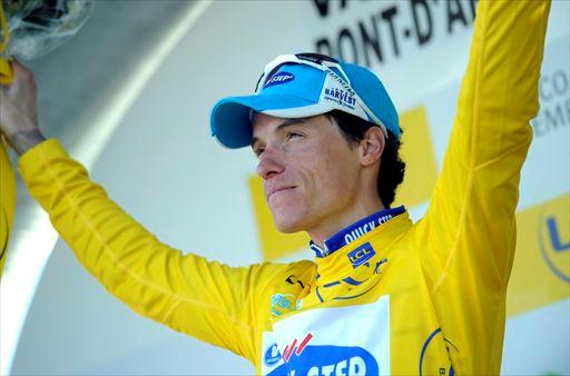イエロージャージを守ったシルヴァン・シャヴァネル(フランス、クイックステップ)