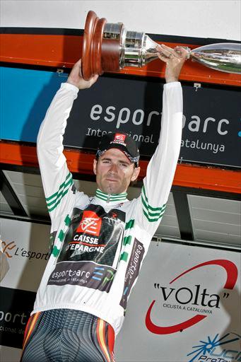ステージ優勝し、リーダーの座を守り続けるアレハンドロ・バルベルデ(スペイン、ケスデパーニュ)