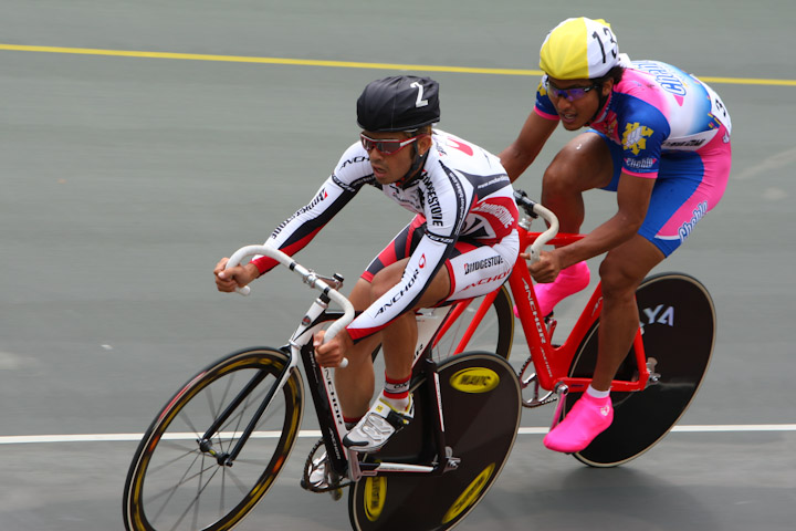 A男子40kmポイントレース 普久原奨と圓谷崇。08年都道府県の1位2位だ