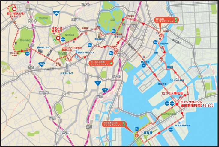 東京シティサイクリング コースマップ