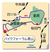 今回走ったコース
