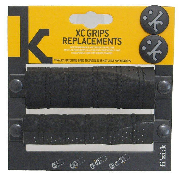 フィジークXC GRIPS リプレースカバー ブラック/ブラック