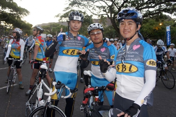 嶋田病院に勤務する自転車好き仲間で参加のSBL