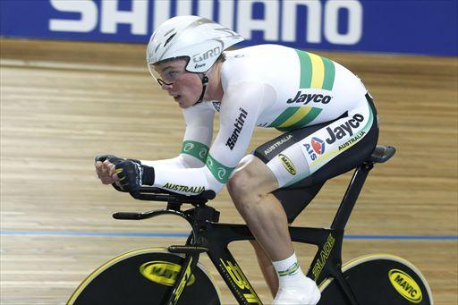 男子個人追い抜き 3位のマイケル・ヘップバーン(オーストラリア)