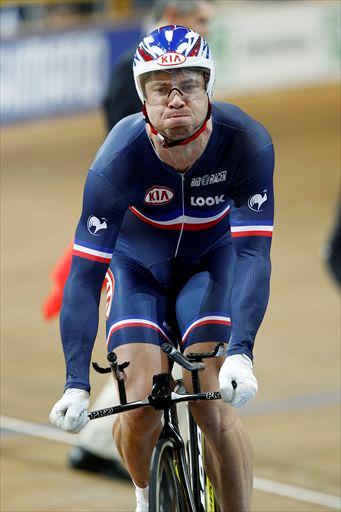 男子1kmタイムトライアル 3位のフランソワ・ペルヴィス(フランス)