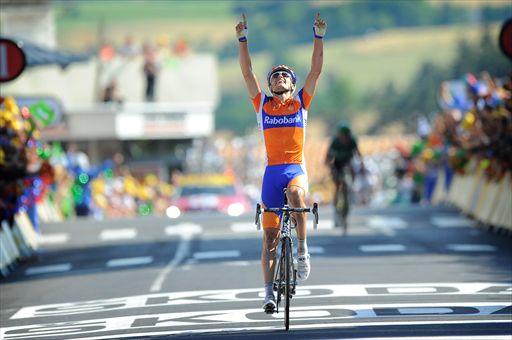 ツール第9ステージで優勝を飾ったルイスレオン・サンチェス(スペイン、ラボバンク)