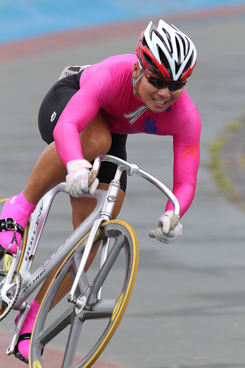 男子スプリント予選 1位タイムの橋本凌甫(日本大)10.898