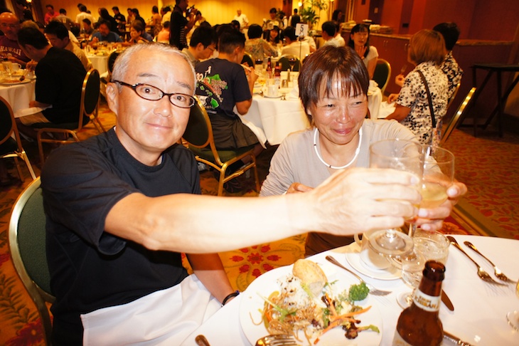 無事に走り切ったことに乾杯!