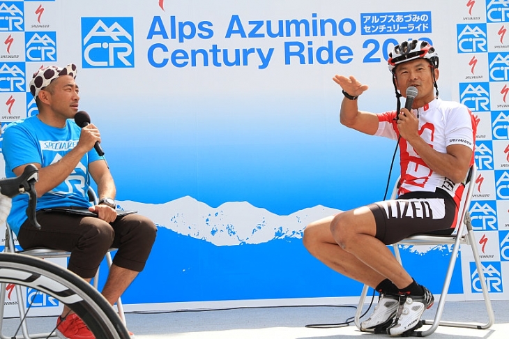アドバイザーの竹谷賢二さんのロングライド走り方講座「直前クリニック」