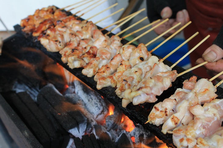 焼き鳥も振舞われた。写真見ているだけでお腹減った!