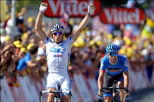 マッチスプリントを制したピエリック・フェドリゴ(フランス、FDJ・ビッグマット)