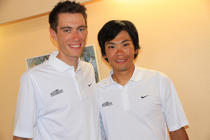 ピエール・ロランと新城幸也(ユーロップカー)