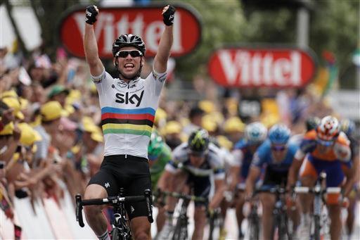 久々のステージ優勝を飾ったマーク・カヴェンディッシュ(イギリス、チームスカイ)