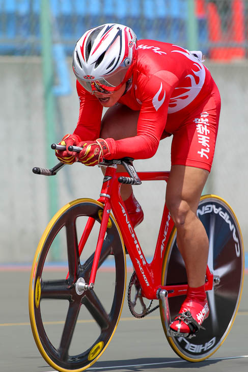 1kmタイムトライアル 1位 瓜生崇智(熊本・九州学院3)1分06秒790