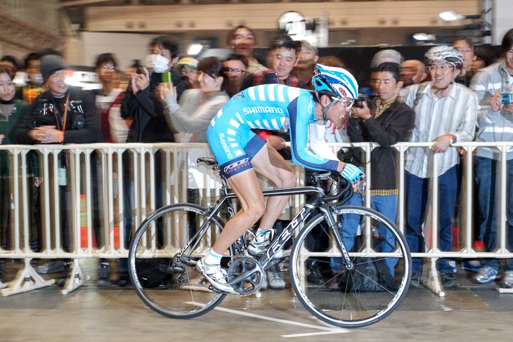 3日間の最後を締めくくるサイクルモード個人タイムトライアル。写真は優勝した畑中勇介(シマノレーシング)