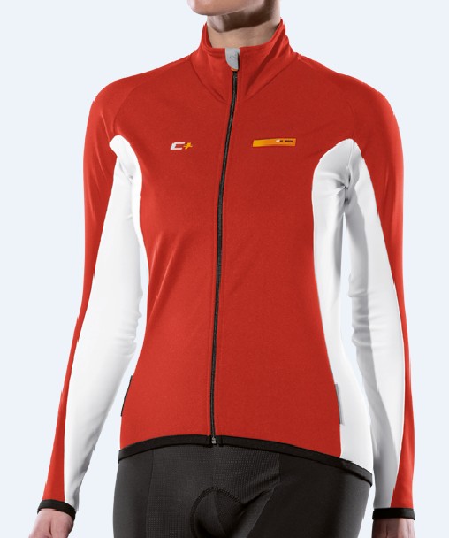 デマルキ Contour plus Woman 3L Soft Shell Stealth Jacket(レッド)