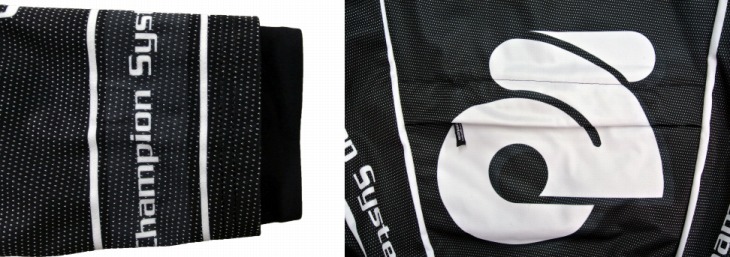 冷気をシャットアウトする2重構造の袖部分(左)、バックポケットはジッパー付き(右)