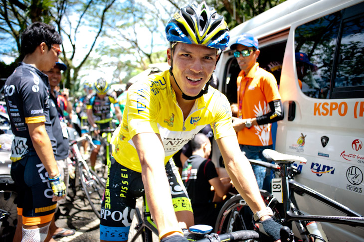 最終ステージに望むジュリアン・アレドンド(コロンビア、チームNIPPO・デローザ)