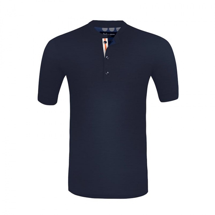 Rapha & Raeburn Short Sleeve Henley(ネイビーブルー)