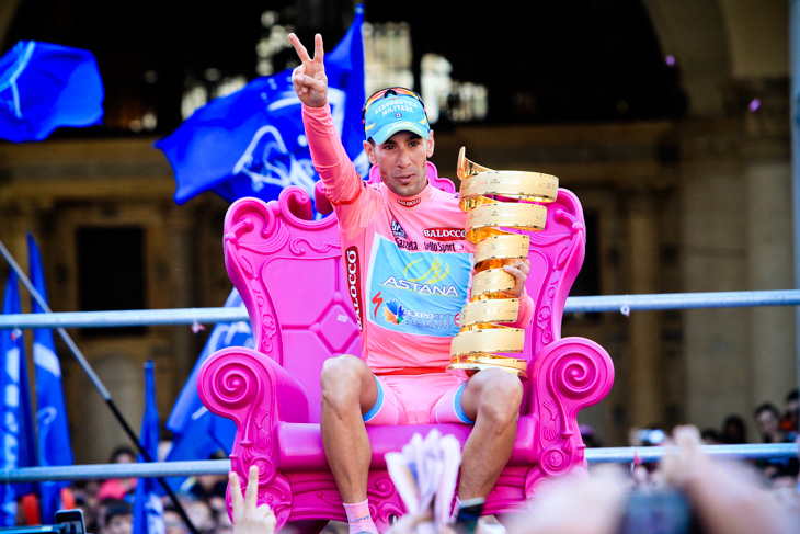 2013年ジロ・デ・イタリアを制し、第96代ジロ・デ・イタリア総合優勝者に輝いたヴィンチェンツォ・ニーバリ(イタリア、当時アスタナ)