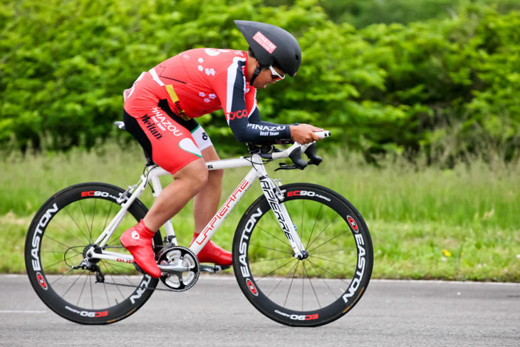 男子自転車競技クラスCの部 3位の藤原瑶介(Pinazou Test Team-PRC)