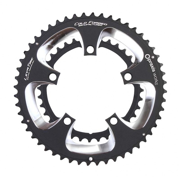 プラクシスワークス ロード用チェーンリング(PCD110mm、52/36t、シルバー)