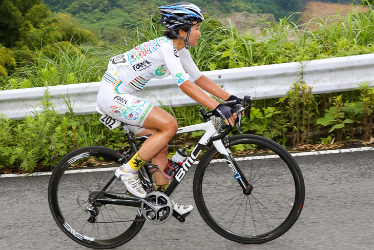 全日本選手権女子エリートを制した與那嶺恵理(チーム・フォルツァ!)