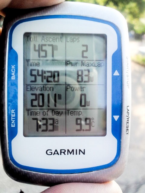 モーニングヴェロでたどり着いた地点は標高2000m、8月なのに9.9度!水曜日朝の7時半