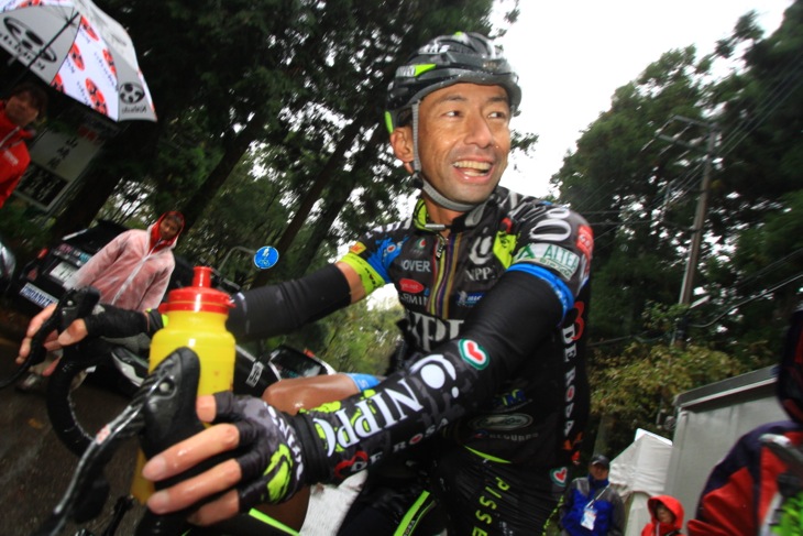現役最後のUCIレースを走り終えた福島晋一(チームNIPPO・デローザ)