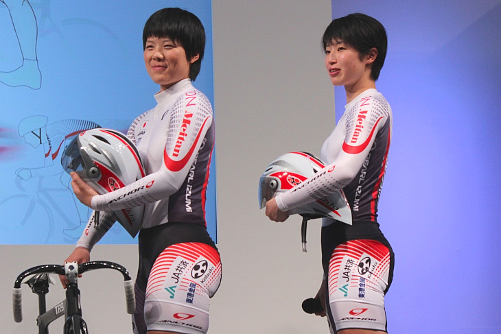 9月に女子チームスプリントで日本新記録を樹立した小林優香(左)と石井貴子(右)のコンビ