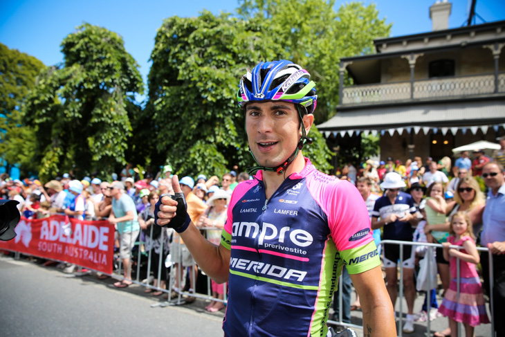 ステージ優勝を飾り、総合2位に浮上したディエゴ・ウリッシ(イタリア、ランプレ・メリダ)