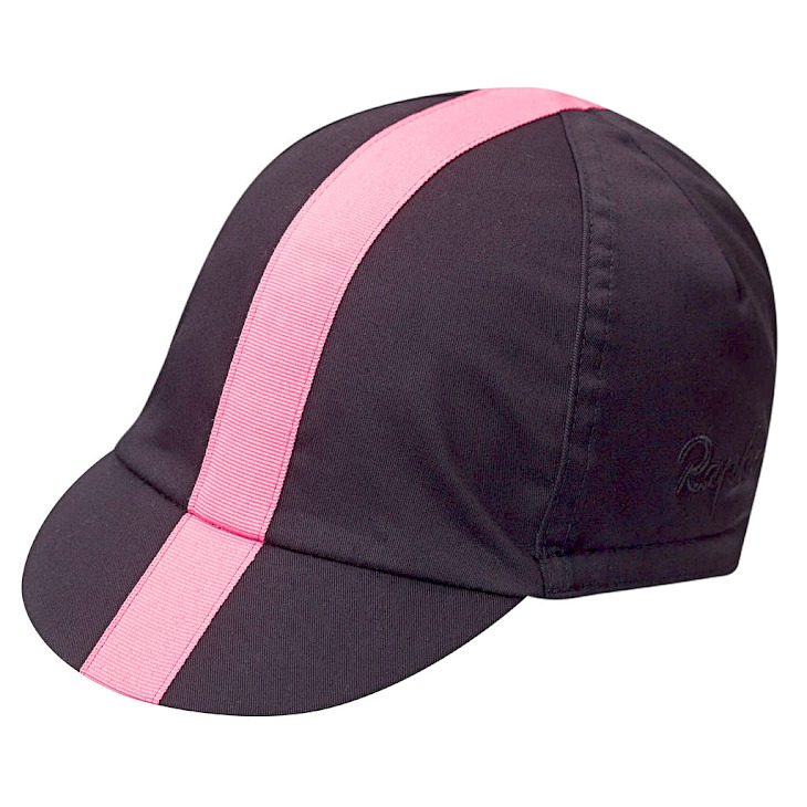 Rapha Cap(ブラック/ピンク・ストライプ)