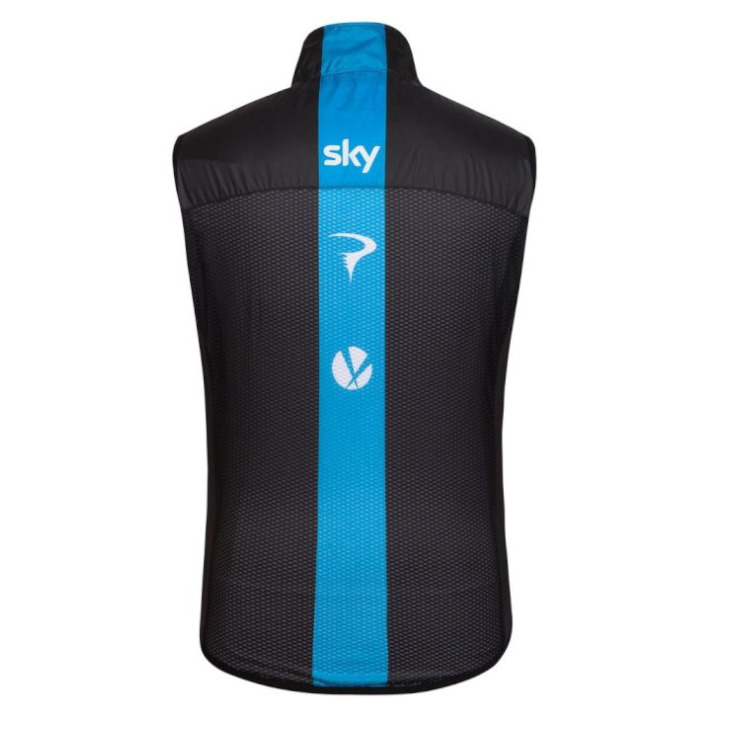Rapha Team Sky Pro Team Gilet(ブラック、背面)