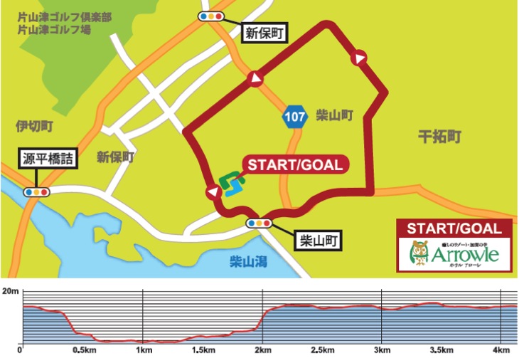 温泉ライダーin加賀温泉郷コースマップ