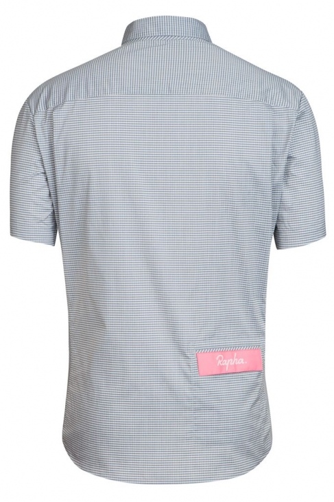 Rapha Short Sleeve Shirt(グレー/ブルー、背面)