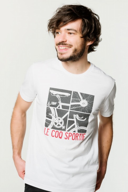 ルコックスポルティフ ツール・ド・フランス Tシャツ(アーバンバイク、ホワイト)