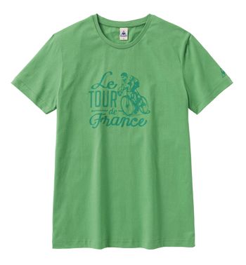 ルコックスポルティフ ツール・ド・フランス Tシャツ(レトロ、グリーン)
