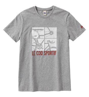 ルコックスポルティフ ツール・ド・フランス Tシャツ(アーバンバイク、グレー)