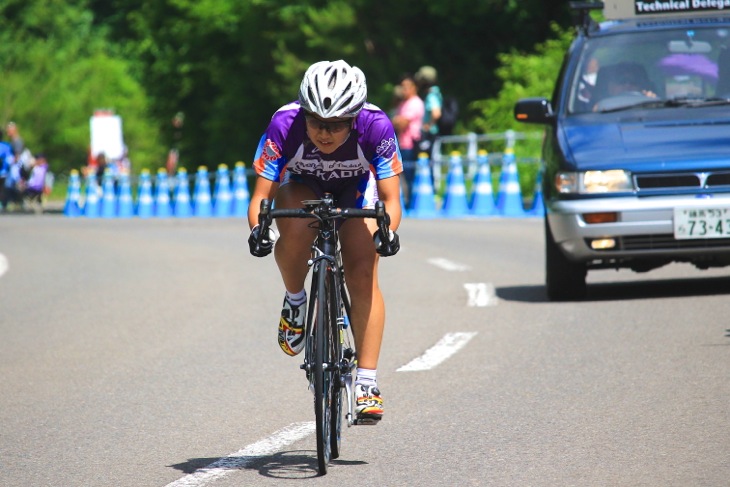 女子ジュニア+U17 独走勝利した梶原悠未(筑波大附属坂戸高)