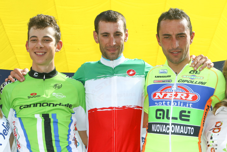 2014年のイタリア選手権ロードレースで3位に入ったマッテーオ・ラボッティーニ(イタリア、ネーリソットリ)