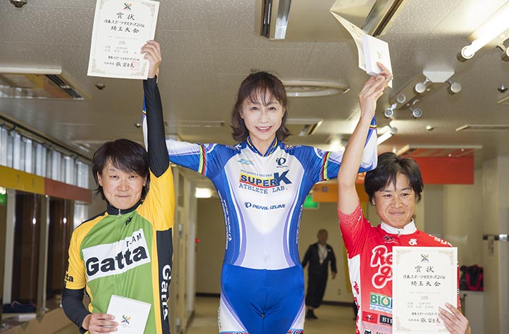 女子500mTT表彰 優勝は和地恵美さん