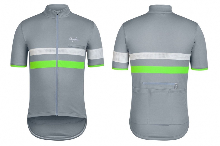 Rapha Brevet Jersey(グレイ/グリーン)
