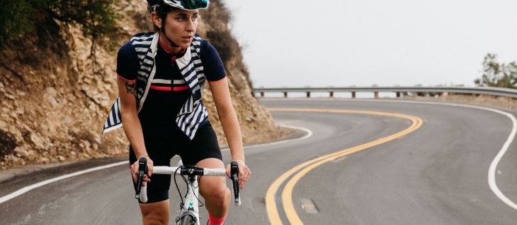 Rapha Womens Brevet Jersey and Gilet 着用イメージ