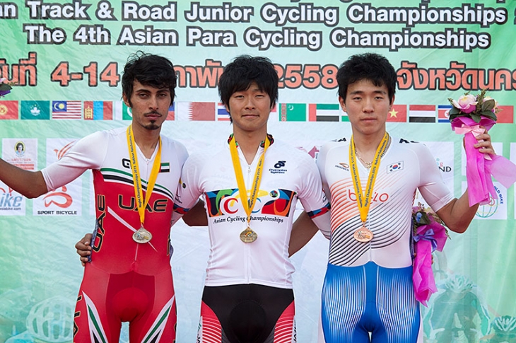 前回大会男子エリートポイントレースで金メダルを獲得した倉林巧和(群馬・日本体育大学大学院)
