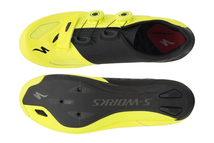 スペシャライズド S-WORKS ROAD SHOES TEAM COLOR(チームブルー/ブラック、上:アッパー、下:ソール)