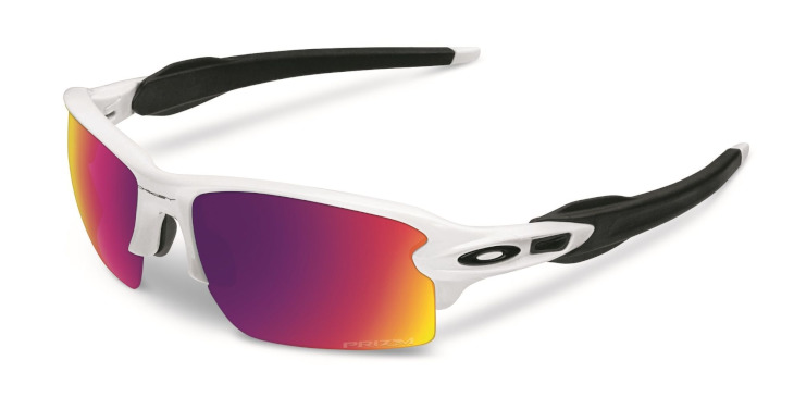 オークリー Flak 2.0(Polished White/Prizm Road、製品版ではソック、アイコン、ノーズパッドは全てレッド)