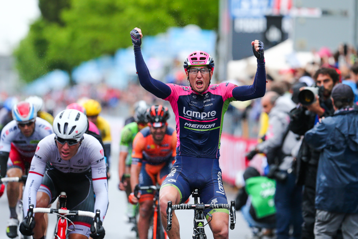 2015年ジロで初ステージ優勝を飾ったサーシャ・モードロ(イタリア、当時ランプレ・メリダ)