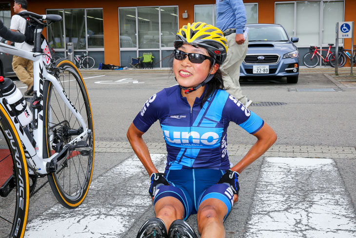 WE ラスト150mで惜しくも吸収された大堀博美(YOKOSUKA UNO RACING)