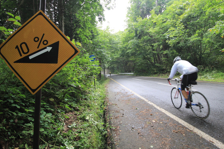 斜度10%の看板をこの日何度見たことでしょうか