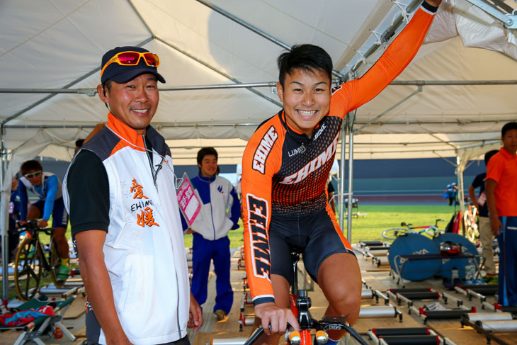 成年男子1kmタイム・トライアルとチームスプリントで優勝の松本貴治(愛媛県、朝日大)